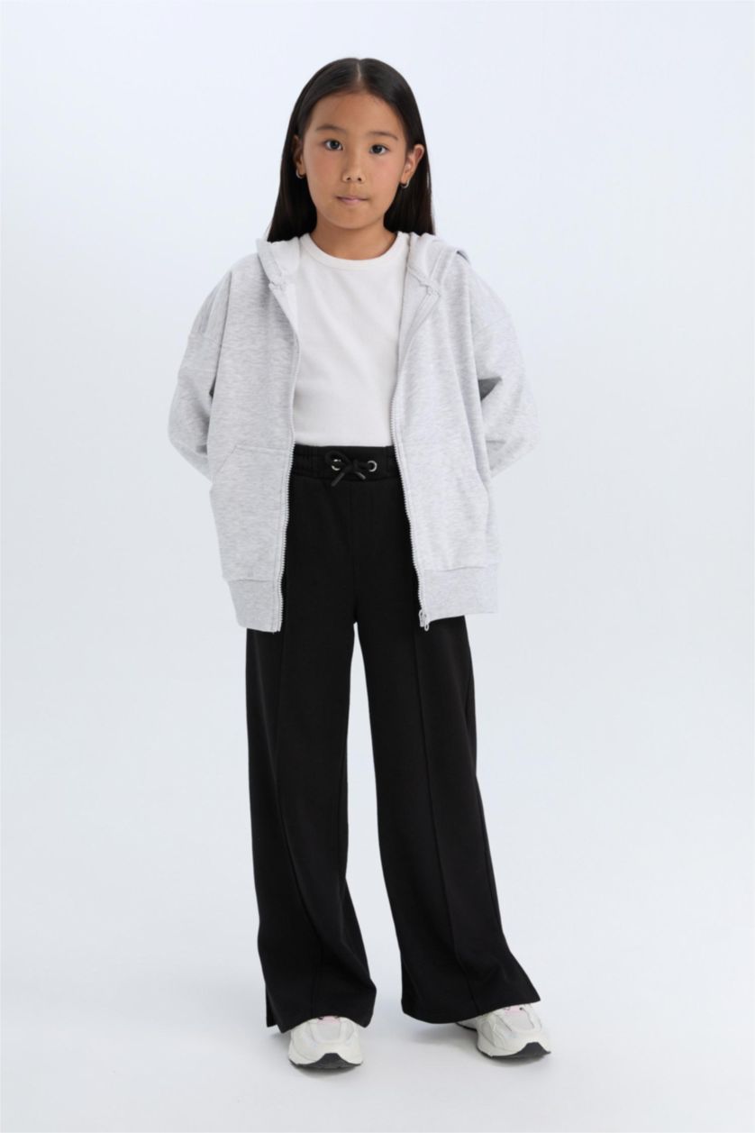Young Girls - Teen Girls Black Wide Leg Trousers