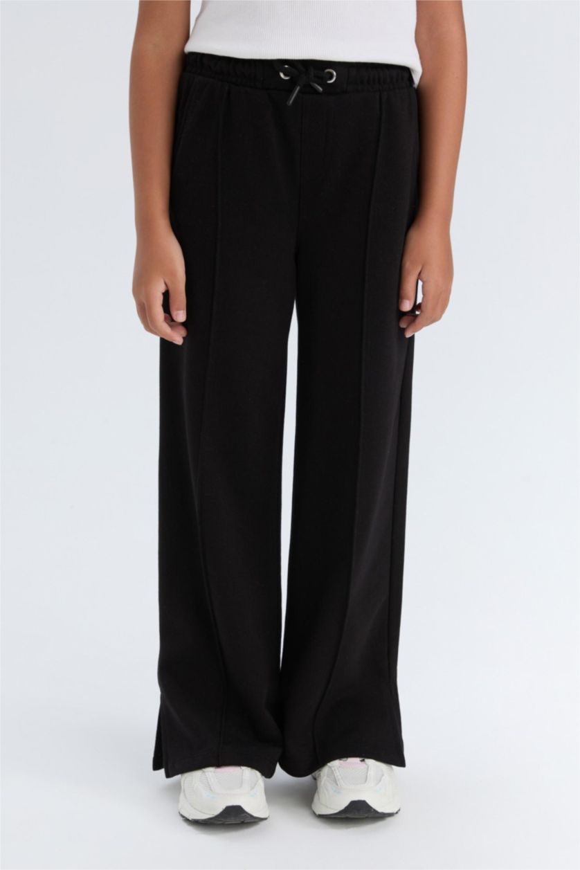Young Girls - Teen Girls Black Wide Leg Trousers