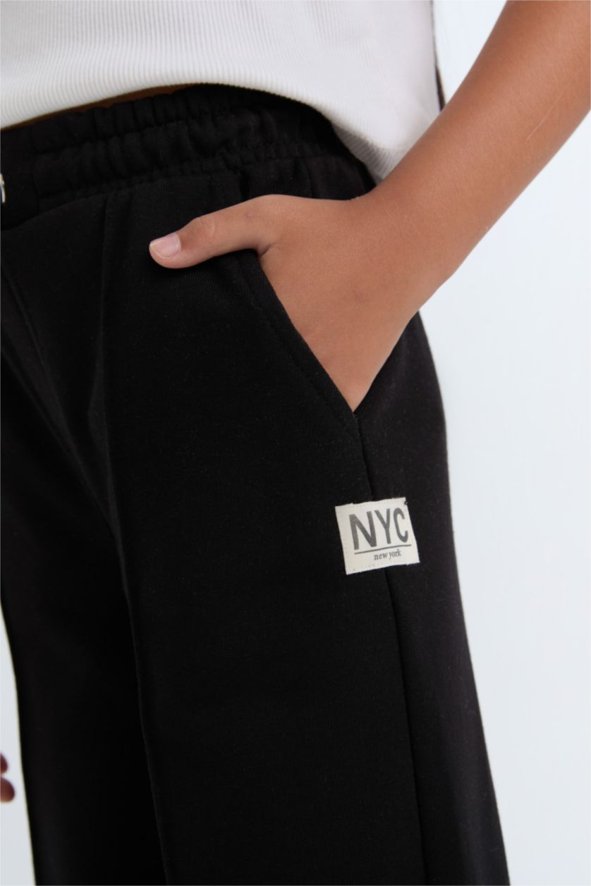 Young Girls - Teen Girls Black Wide Leg Trousers