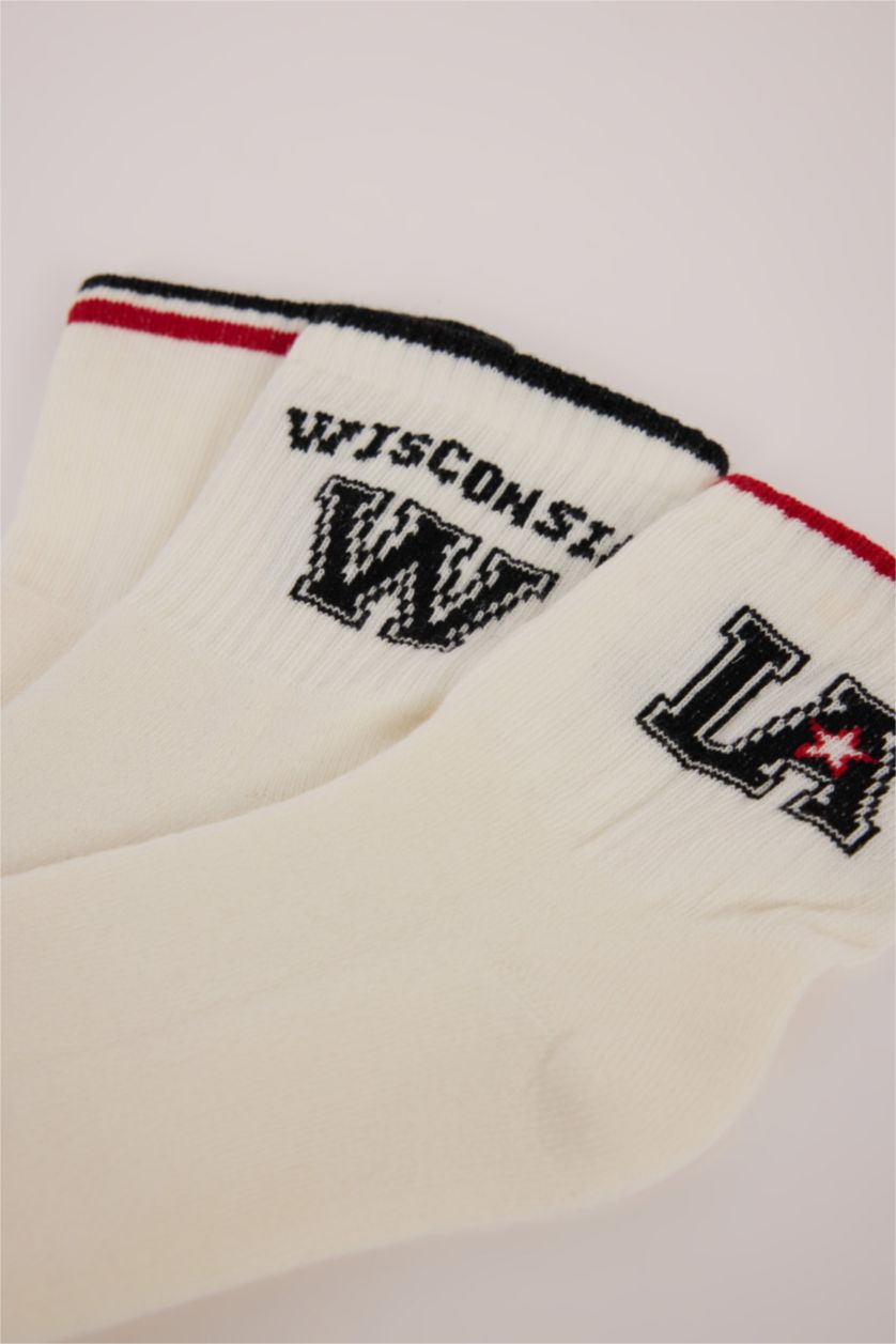 Erkek Çocuk - Genç Erkek Karma Erkek Çocuk 3'lü Pamuklu Soket Çorap