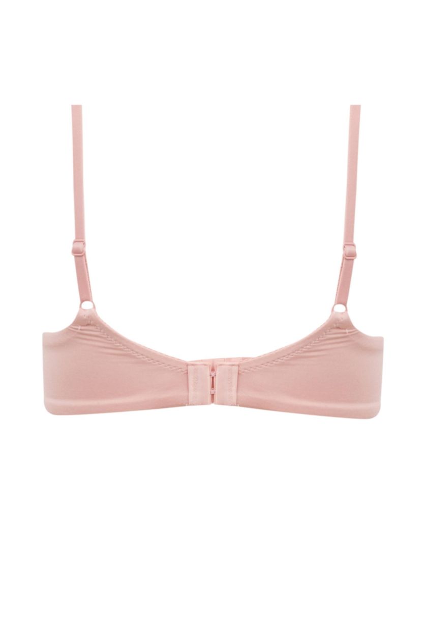 Kadın Gülkurusu Dantel Detaylı Dolgulu Push Up Bra-Fall in Love