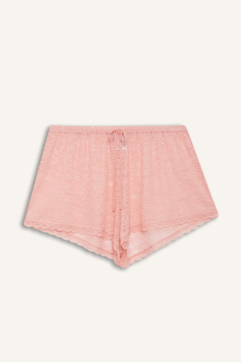 FEMME Bordeaux Short en dentelle