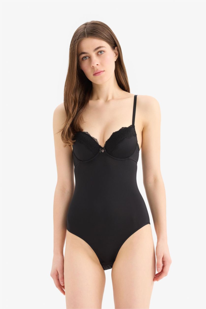 WOMAN Black Fall in Love With Lace Bodysuit