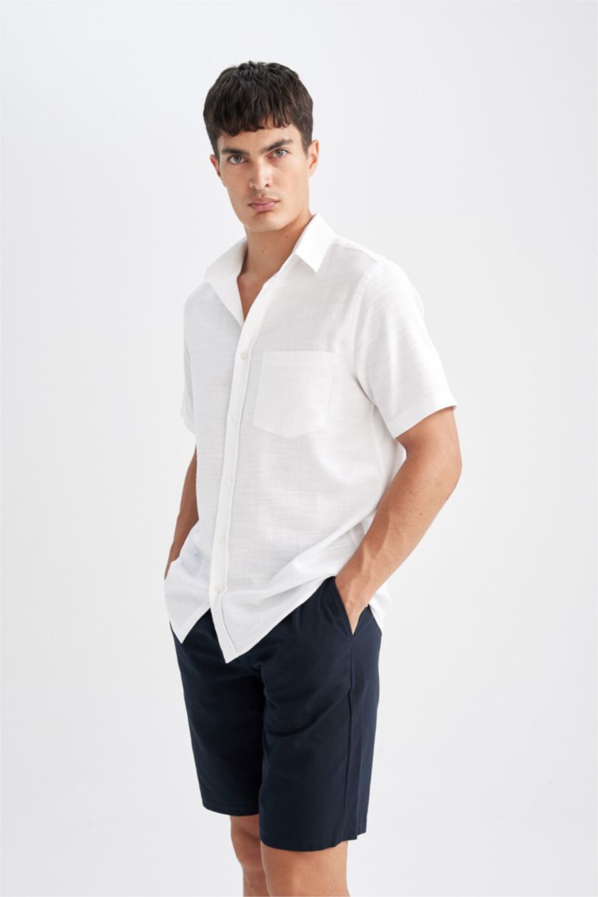 رجال كحلي شورت قطن