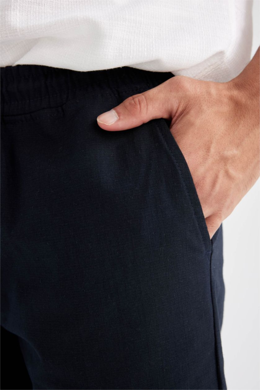 رجال كحلي شورت قطن