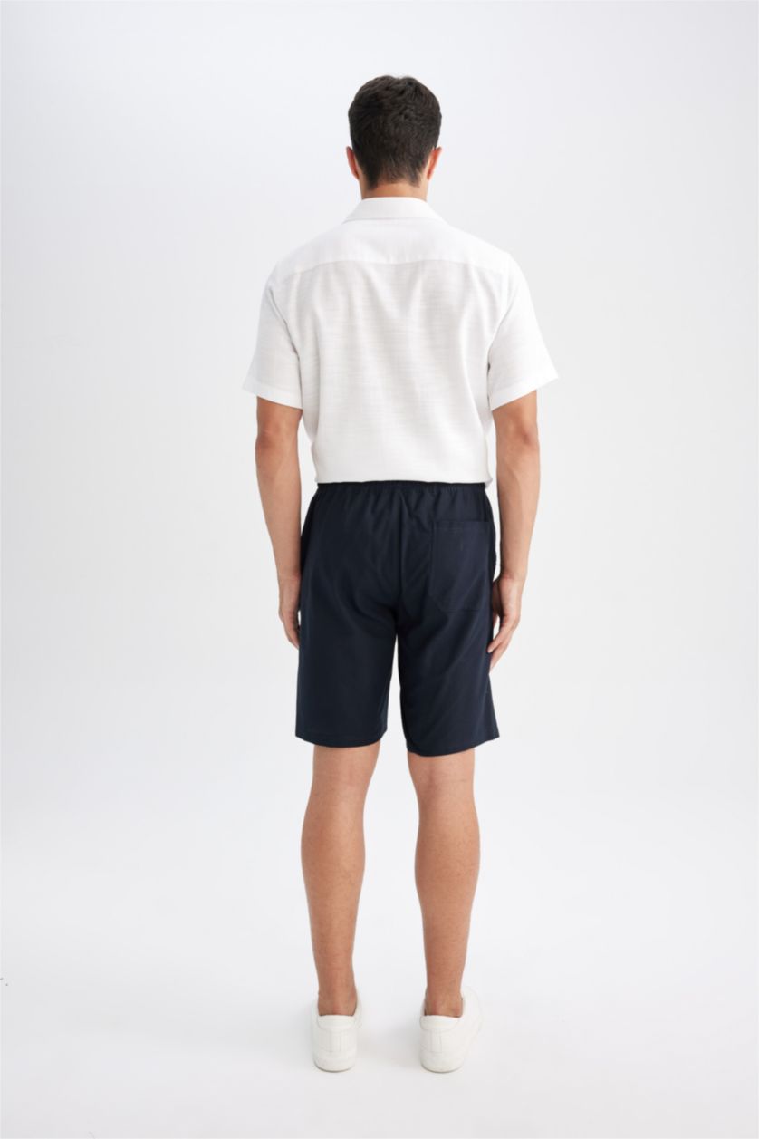 رجال كحلي شورت قطن