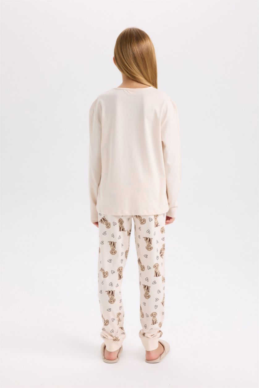 Young Girls - Teen Girls Ecru 2 piece Regular Fit Knitted Pyjamas