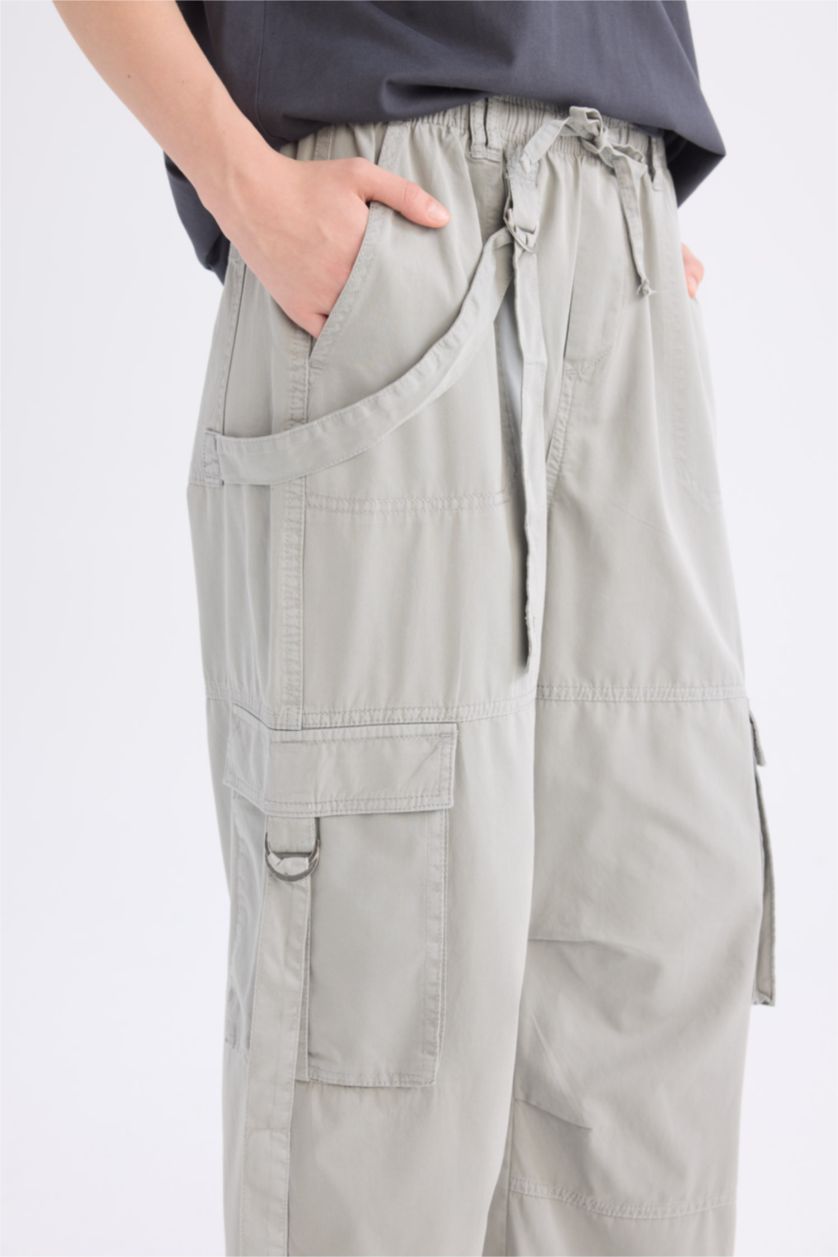 Әйелдерге Сұр Coool парашюттік жүк габардин Шалбар