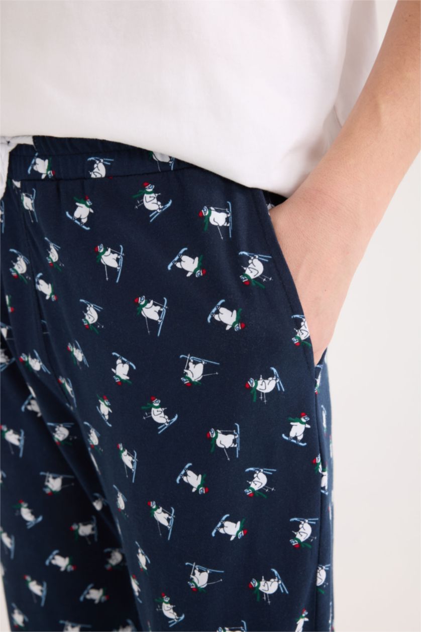 MAN NAVY Regular Fit Knitted Bottoms