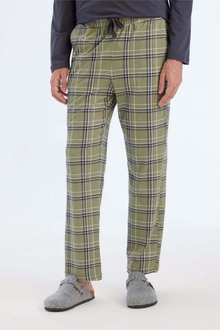 MAN Anthracite Regular Fit Printed Top Bottom 2 Piece Pajama Set