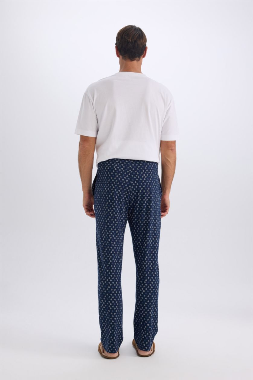 HOMME Marin Pantalon de pyjama à motifs avec poches Coupe régulière