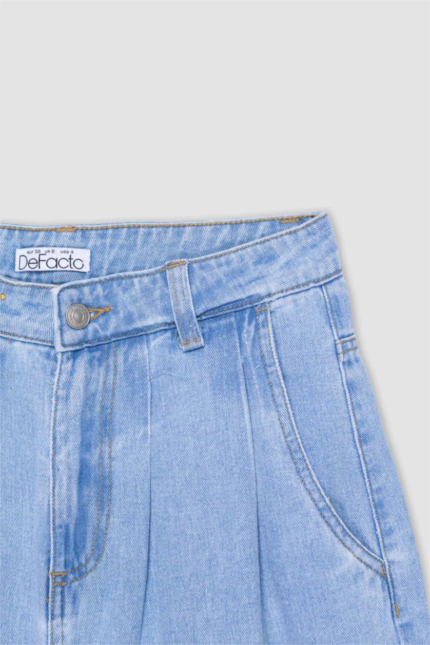 WOMAN Blue Wide Leg High Waist Long Soft Jeans