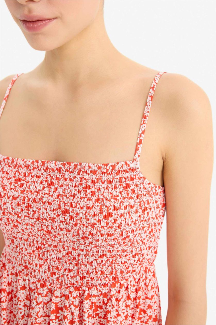 Әйелдерге қызғылт сары Coool гүл бау бау Қысқа жеңді тоқылған көйлек