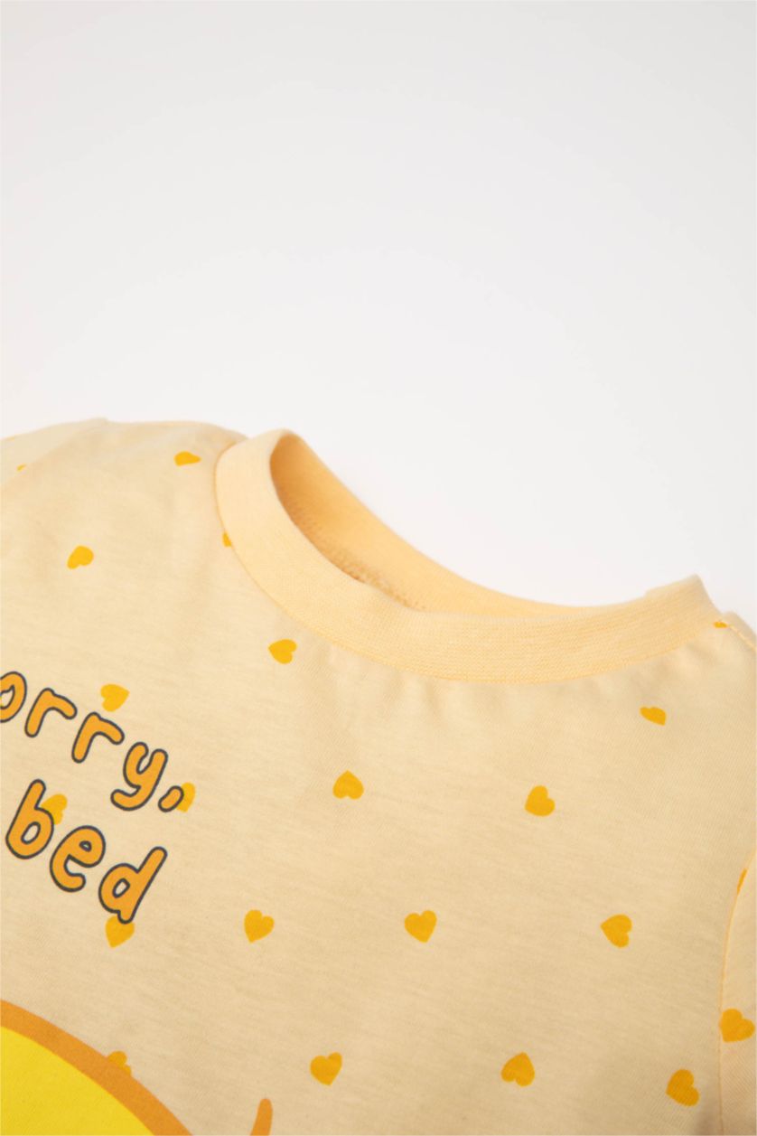 Baby Girls Yellow 2 piece Regular Fit Crew Neck Looney Tunes Licensed Knitted Pyjamas