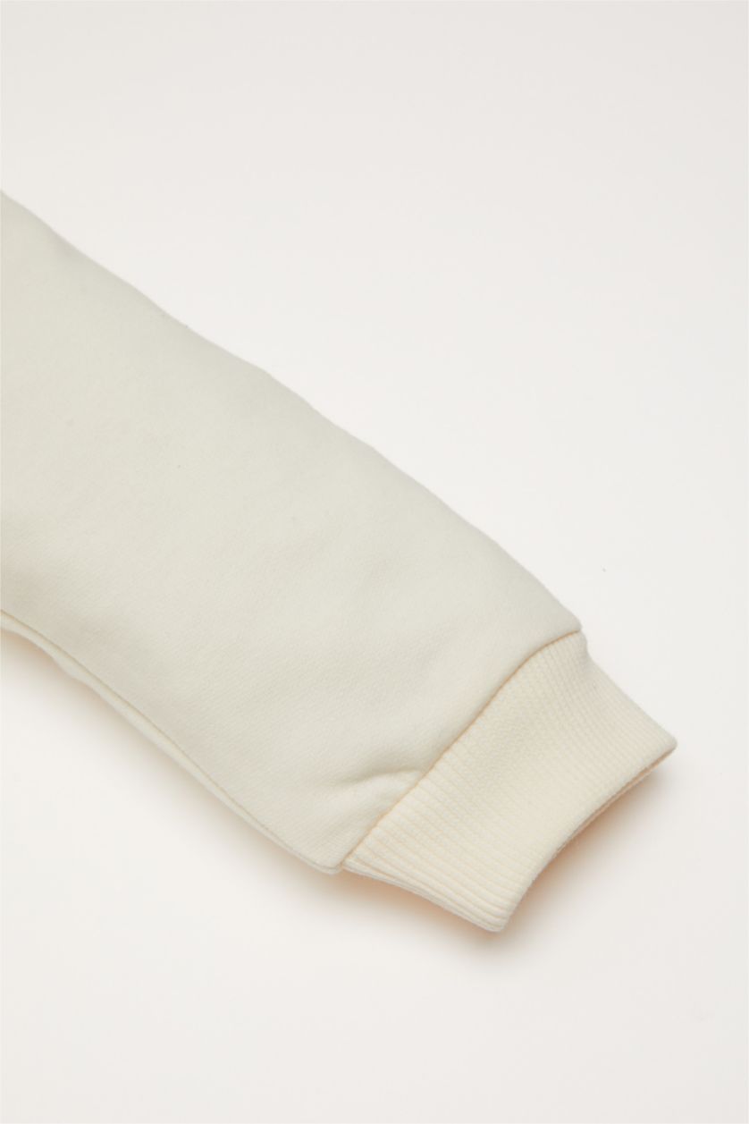 Kız Bebek Pembe Kız Bebek 2'li Takım Barbie Sweatshirt Beli Lastikli İspanyol Paça Tayt