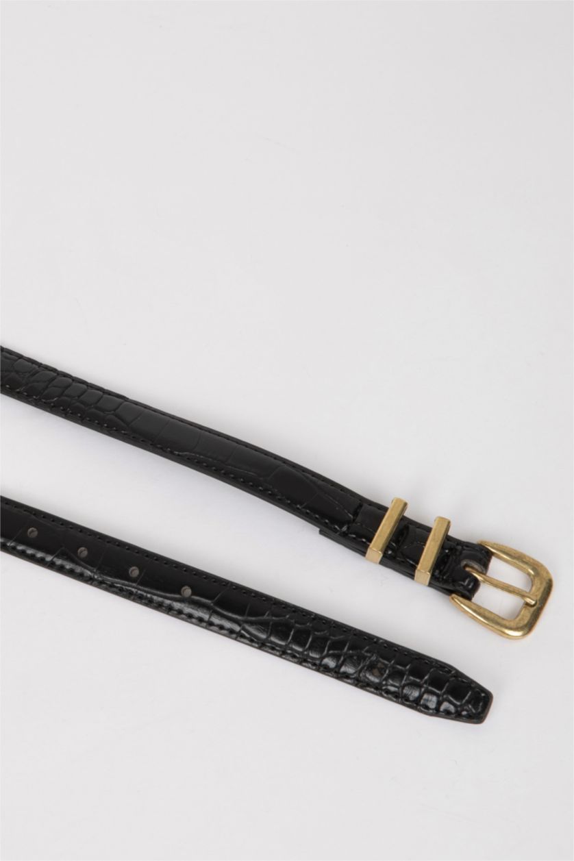 Kadın Karma Kadın Suni Deri 2'li Günlük Kemer