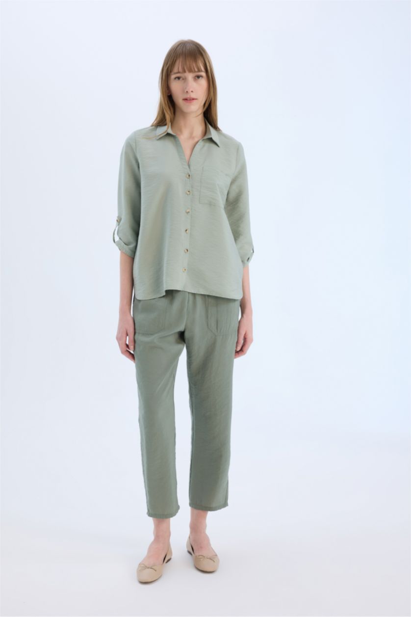 Әйелдерге ашық жасыл джоггер пішімі модаль толарсақ Шалбар