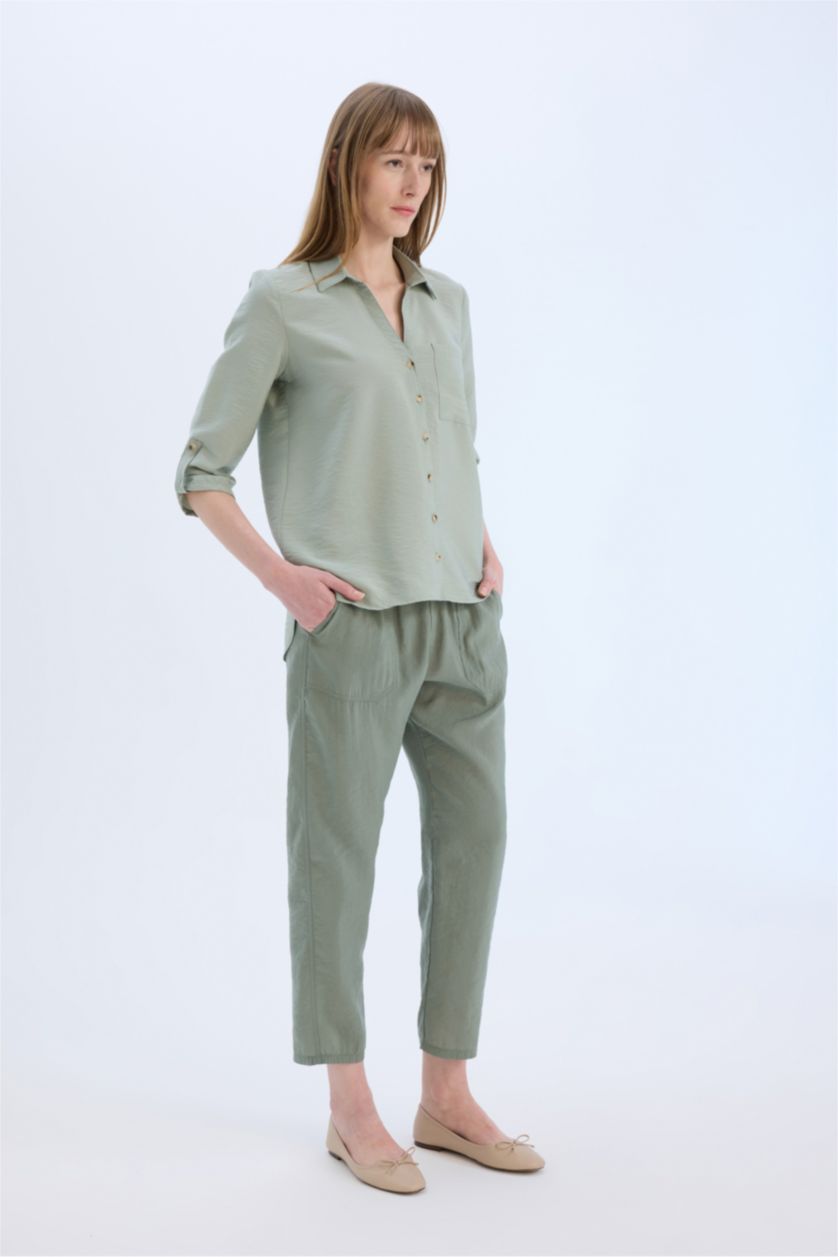 Әйелдерге ашық жасыл джоггер пішімі модаль толарсақ Шалбар