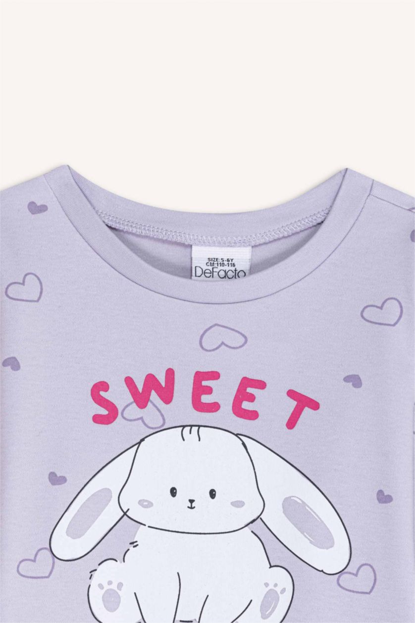 BABY GIRL Lilac طقم بيجاما قصة عادية