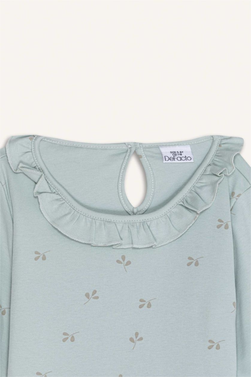 BABY GIRL Mint Baby Girl Printed Long Sleeve 2 Piece Pajama Set