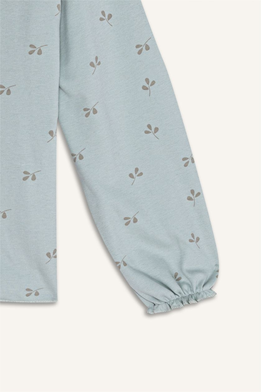 BABY GIRL Mint Baby Girl Printed Long Sleeve 2 Piece Pajama Set