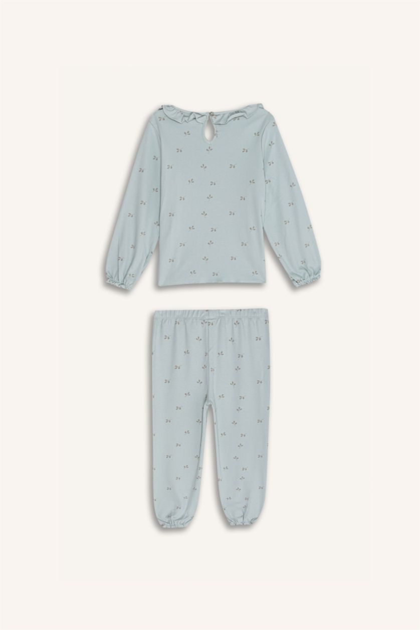 BABY GIRL Mint Baby Girl Printed Long Sleeve 2 Piece Pajama Set