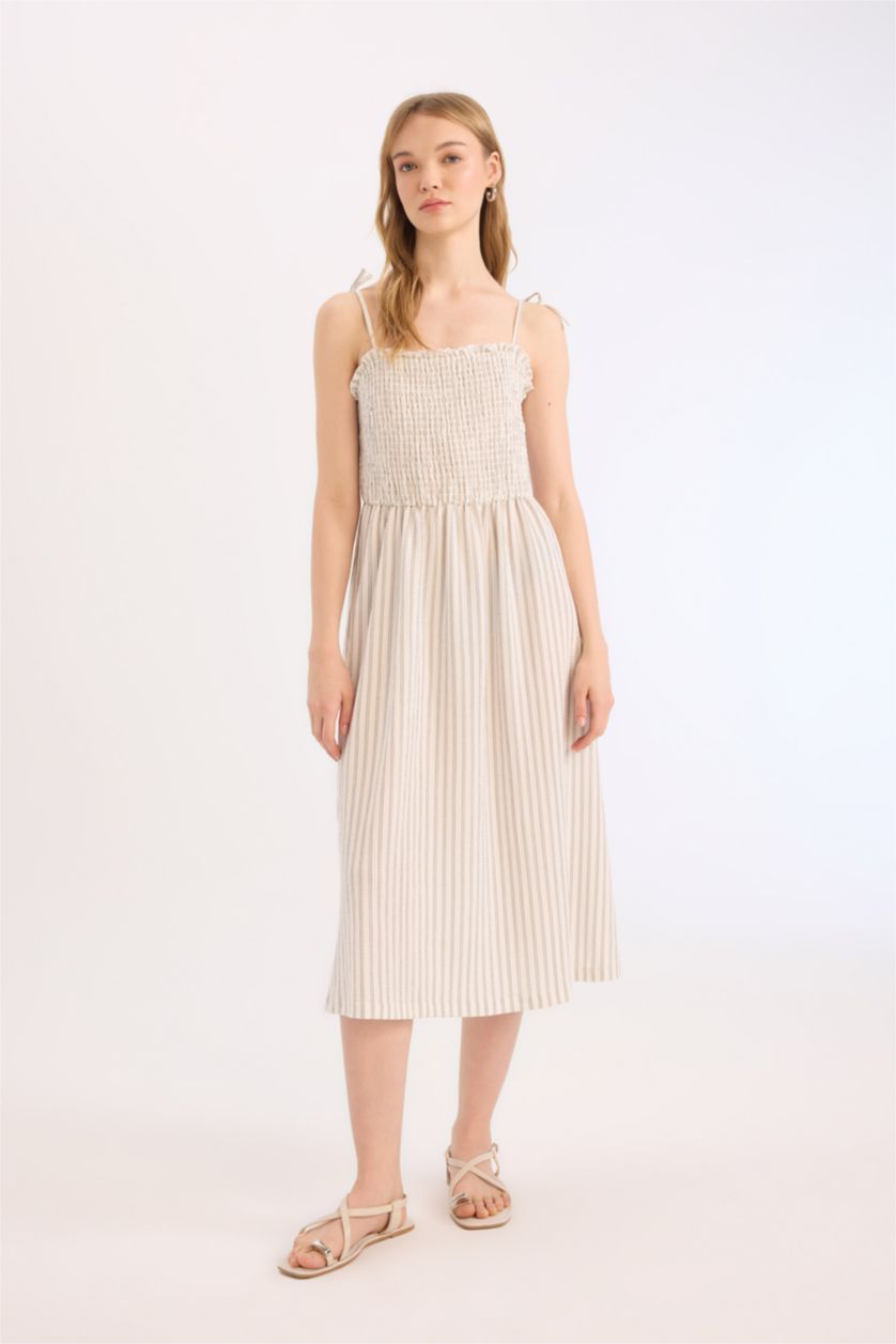 Әйелдерге Сұр Coool жолақ бау бау Қысқа жеңді трикотаж көйлек