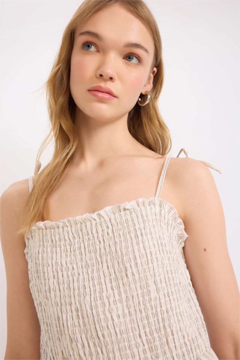 Әйелдерге Сұр Coool жолақ бау бау Қысқа жеңді трикотаж көйлек