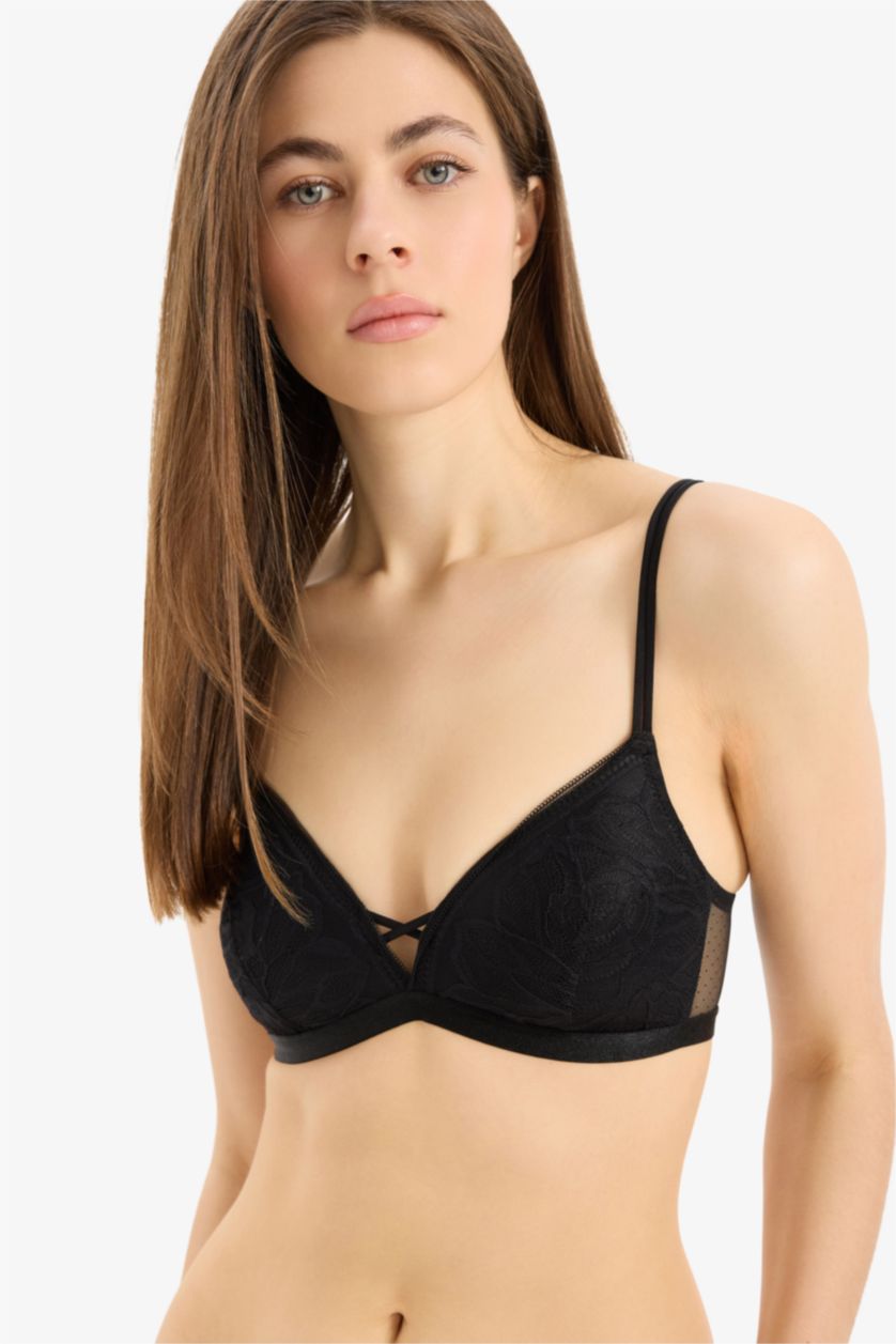 WOMAN Black Fall in Love Full Lace Comfort Bra