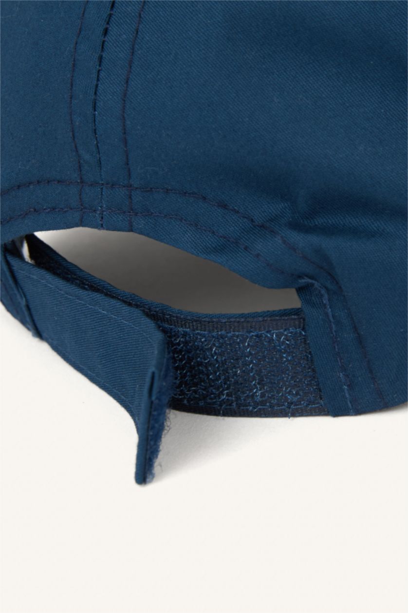 Erkek Bebek İndigo Pamuklu Cap Şapka Erkek Bebek