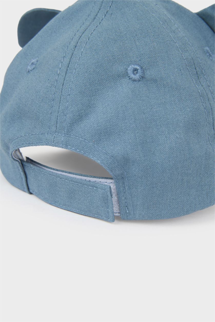 Erkek Bebek Mavi Ayıcıklı Cap Şapka Erkek Bebek