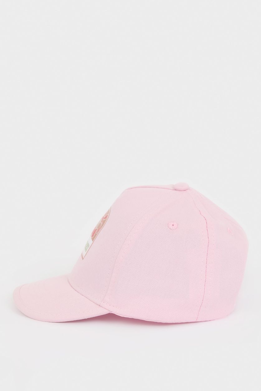 BABY GIRL Light Purple Girl Printed Cotton Cap