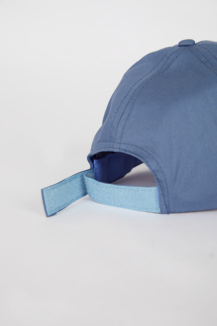 BOYS & TEENS Blue Boy Embroidered Cotton Cap