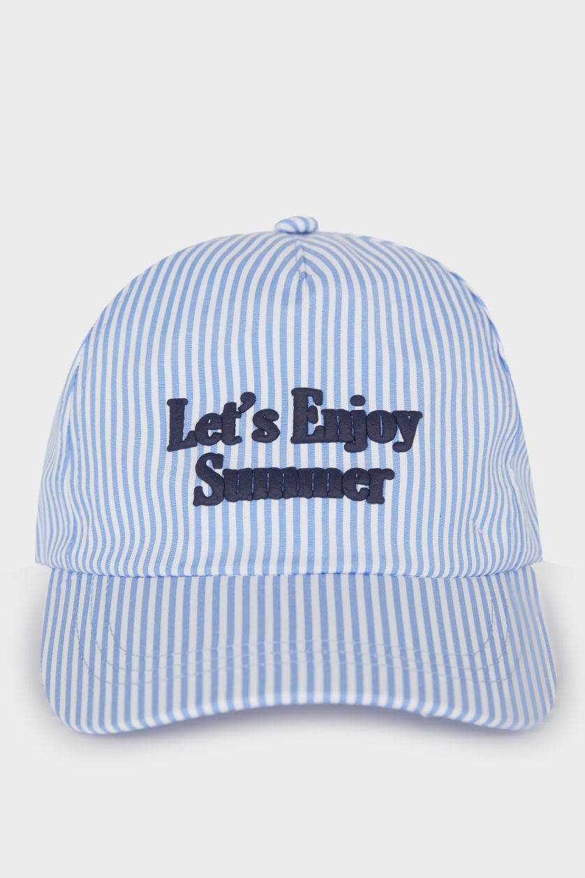 Boys & Teens Blue Boy Striped Cap