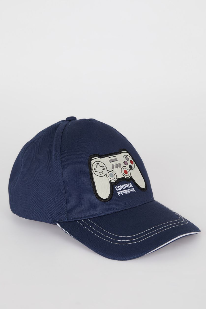Boys & Teens NAVY Boy Embroidered Cotton Cap