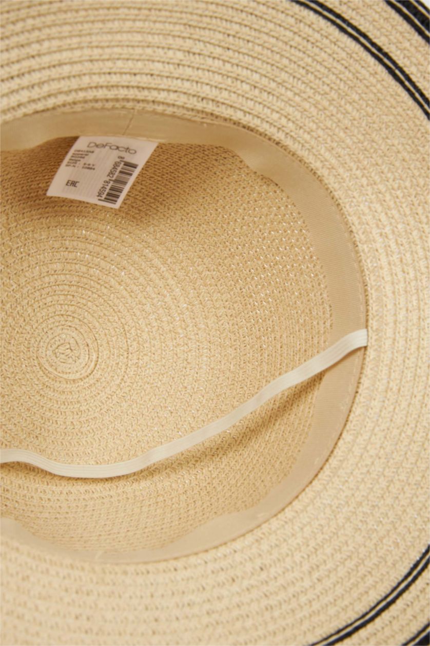 Kız Çocuk - Genç Kız Bej Hasır Şapka