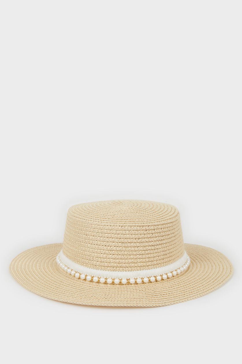 GIRLS & TEENS Beige Girl Straw Hat