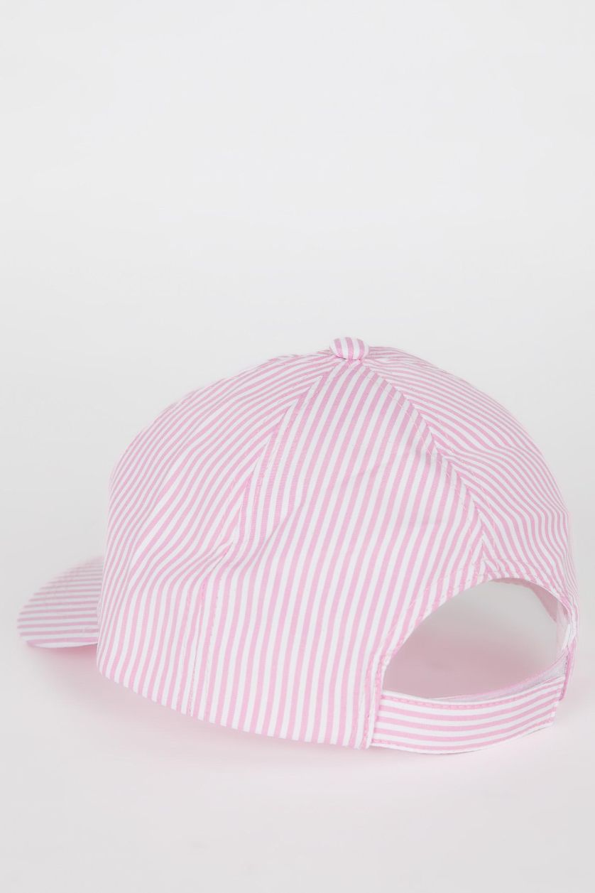 Girls & Teens Pink Girl Striped Cap