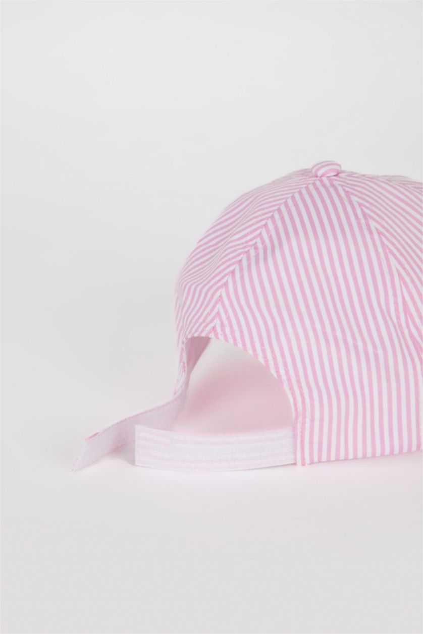 Girls & Teens Pink Girl Striped Cap