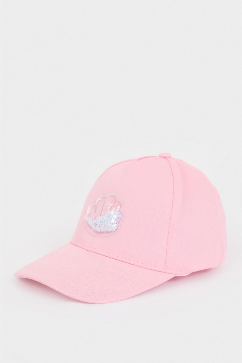 Kız Çocuk - Genç Kız Açık Pembe 3D Pamuklu Cap Şapka Kız Çocuk