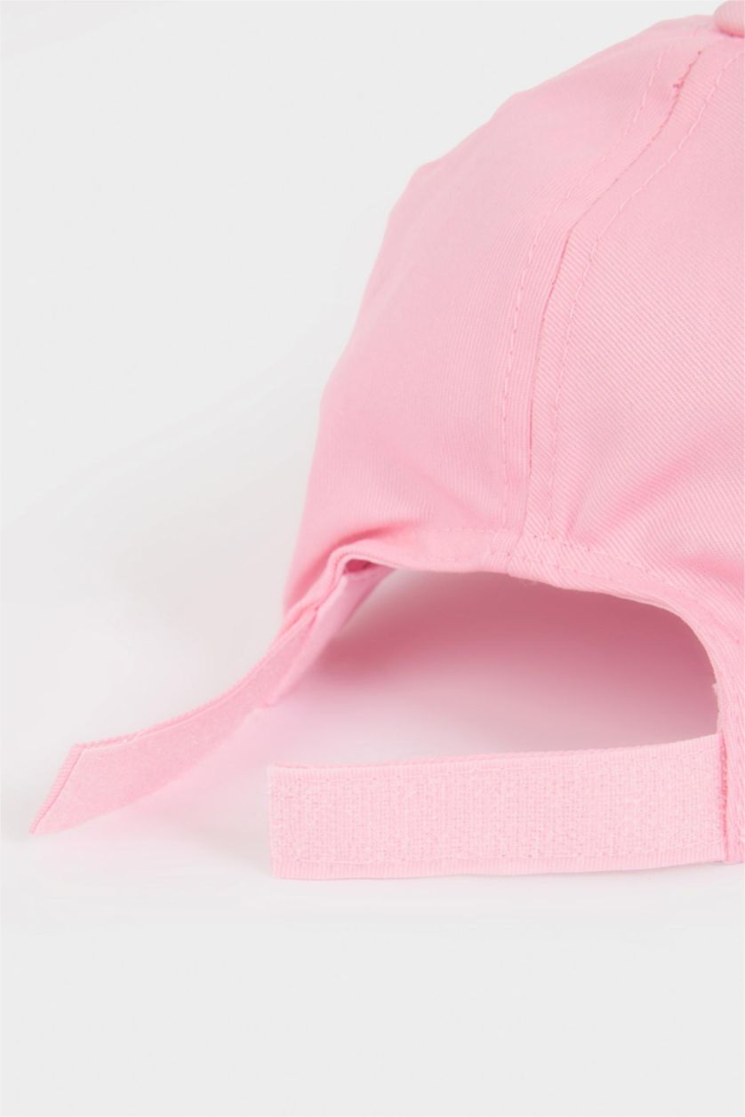 Kız Çocuk - Genç Kız Açık Pembe 3D Pamuklu Cap Şapka Kız Çocuk