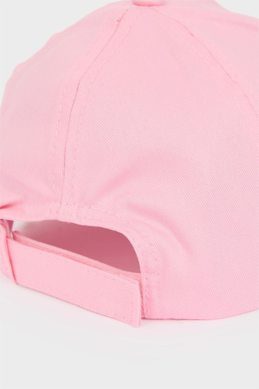 Kız Çocuk - Genç Kız Açık Pembe 3D Pamuklu Cap Şapka Kız Çocuk