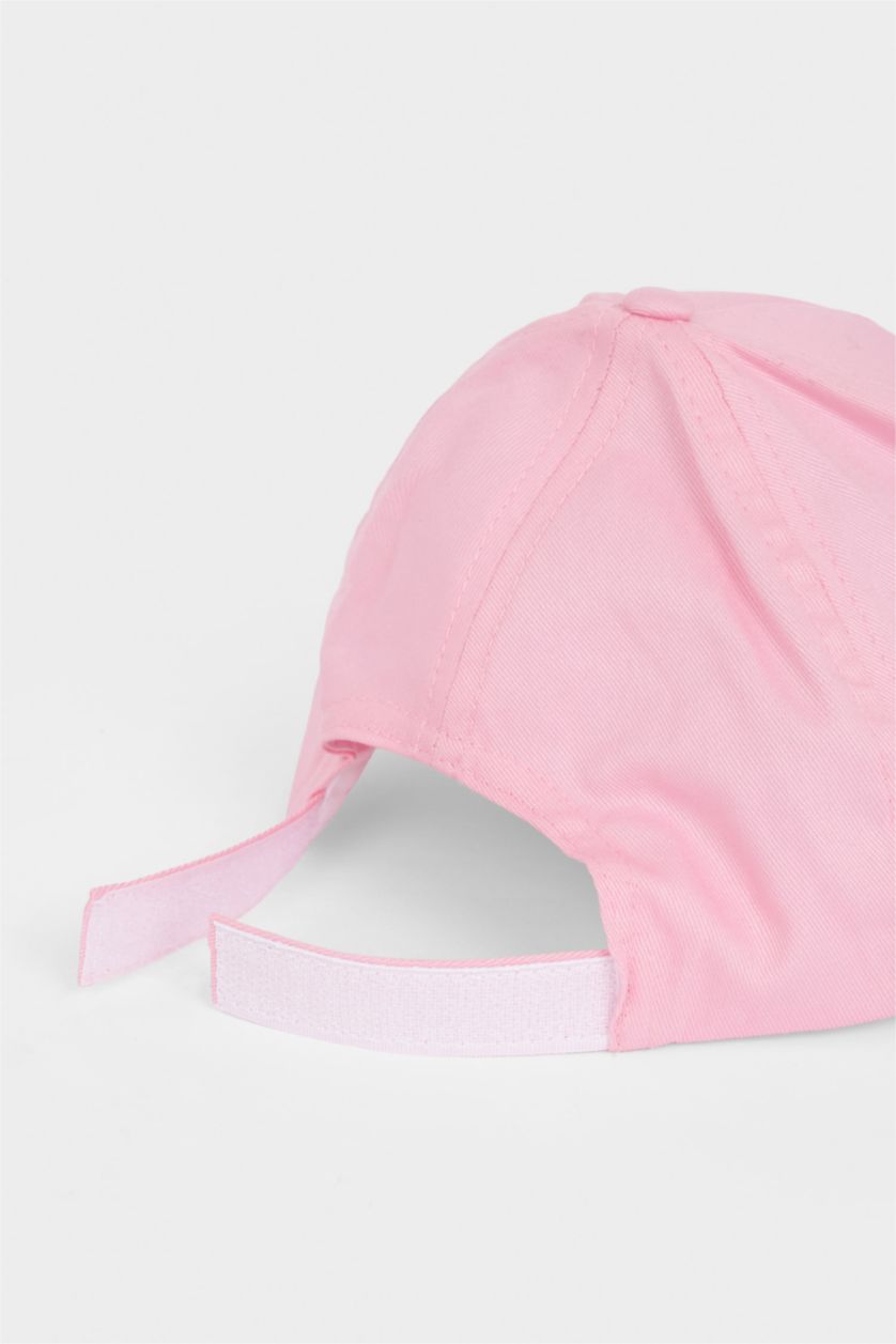 Kız Çocuk - Genç Kız Açık Pembe 3D Pamuklu Cap Şapka Kız Çocuk