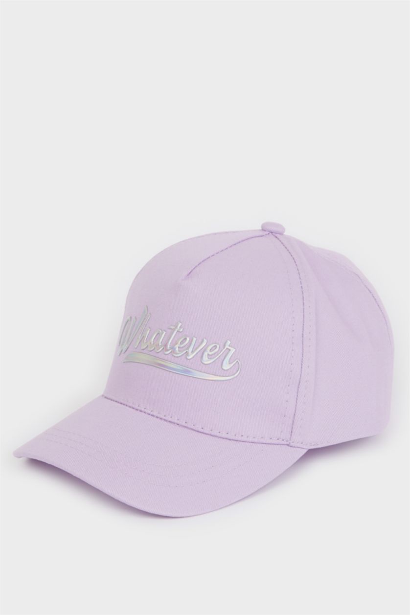 بنات بنفسجي فاتح شفقة كاب بناتي قطن مطرز