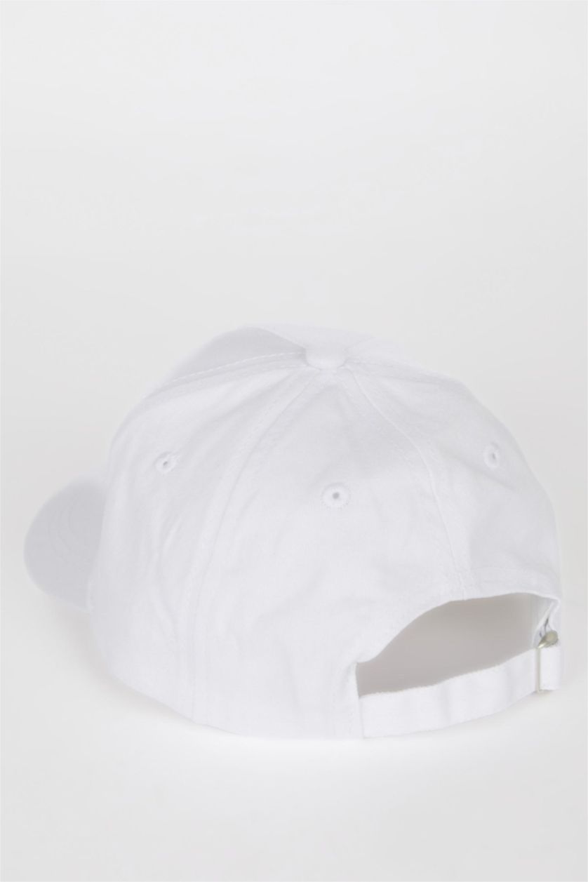 Girls & Teens White Girl Printed Cotton Cap
