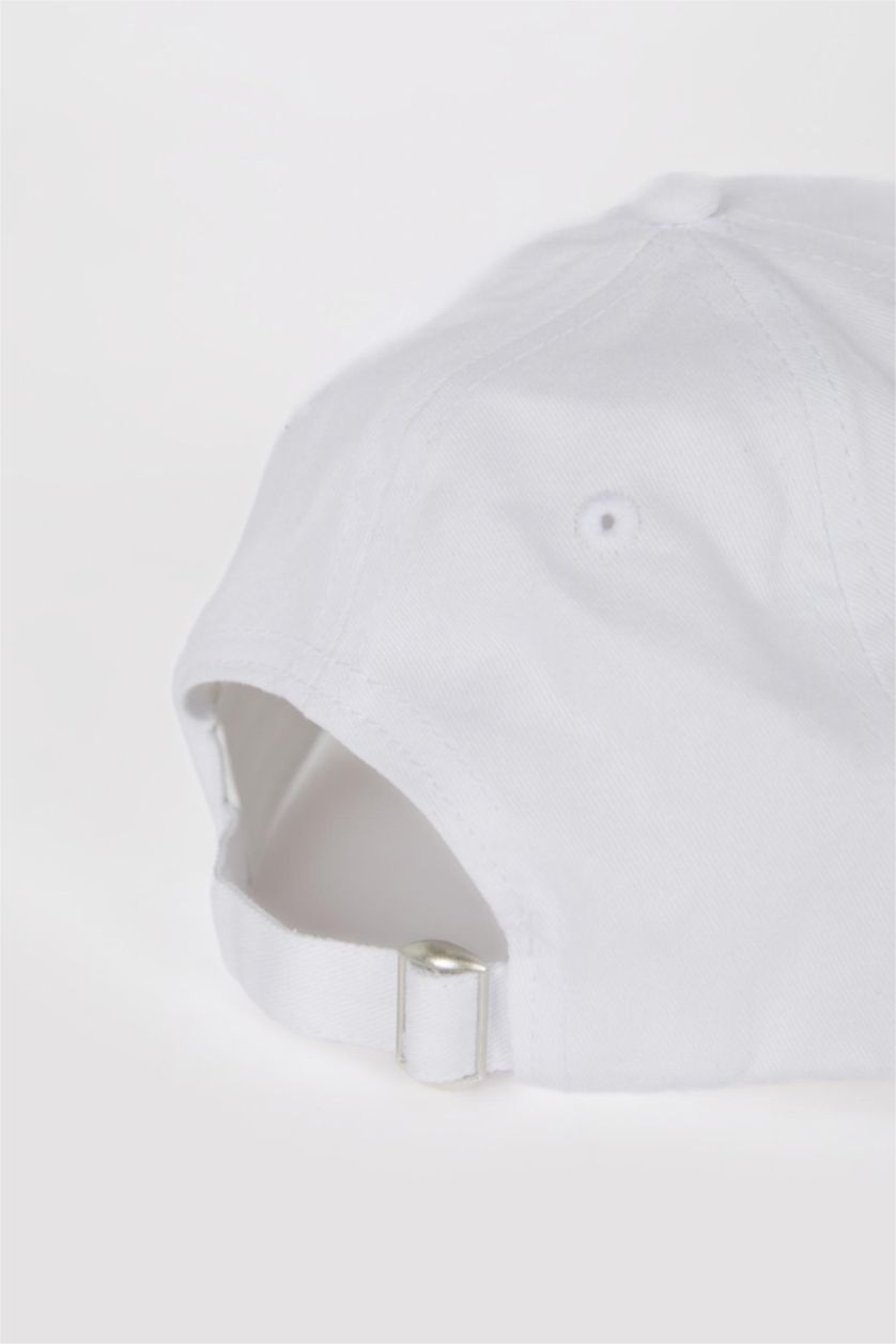 Girls & Teens White Girl Printed Cotton Cap