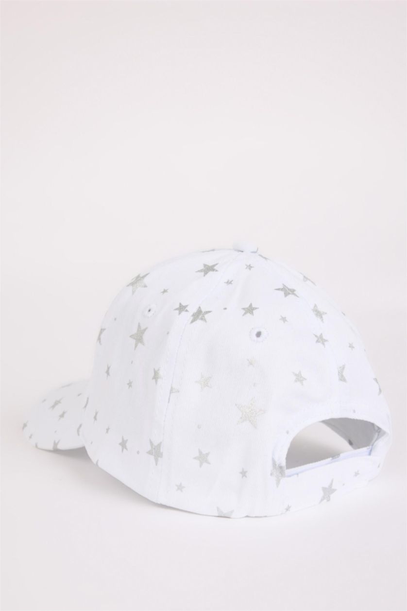 Kız Çocuk - Genç Kız Beyaz Kız Çocuk Desenli Cap Şapka
