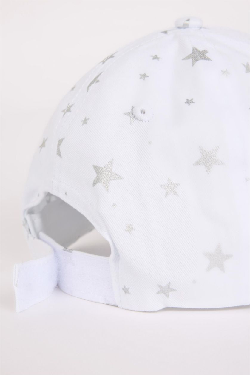 Kız Çocuk - Genç Kız Beyaz Kız Çocuk Desenli Cap Şapka