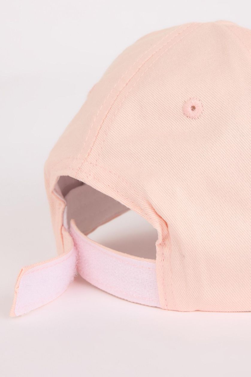 FILLES Orange Clair Casquette en coton imprimée pour fille