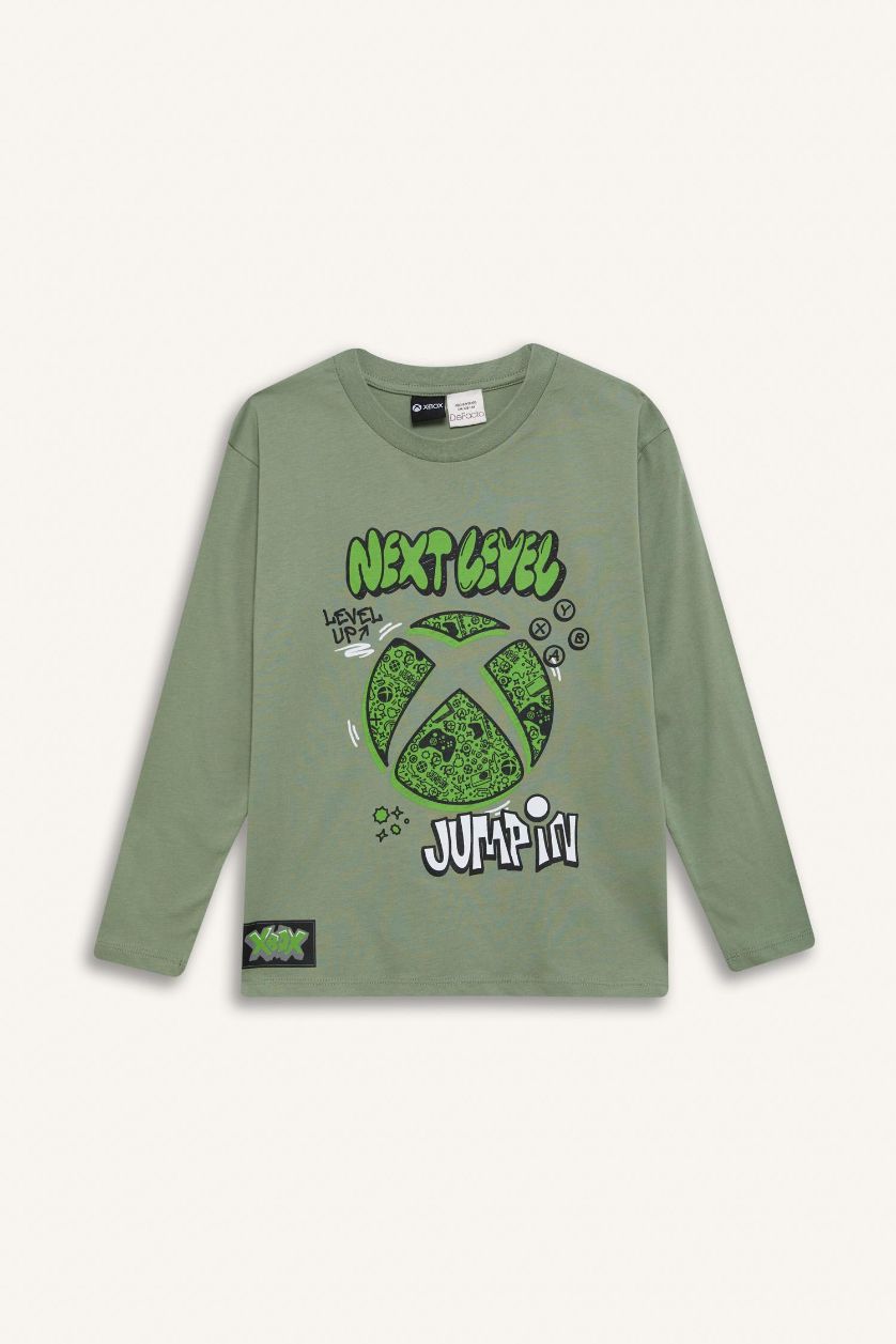GARÇONS Vert Clair Pyjama imprimé Xbox Top à manches longues et pantalon pour garçon